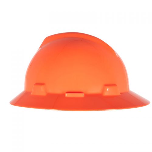 MSA Full Brim Hard Hat w/Ratchet - Hi-Viz Orange - estore