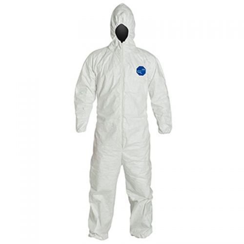 Tyvek Coverall w/Hood, Zipper, Elastic Wrists & Ankles, 25/CS