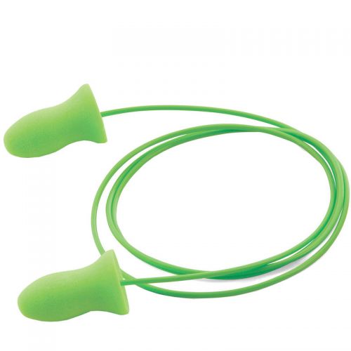 Meteors Curved Foam Earplugs, Corded, NRR 33, 100PR/BX