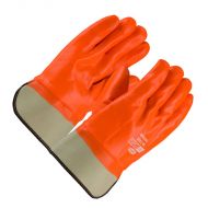 PVC Dipped Insulated Gloves, Hi-Viz Orange, Smooth, 10.6" long, 12 pair/BX