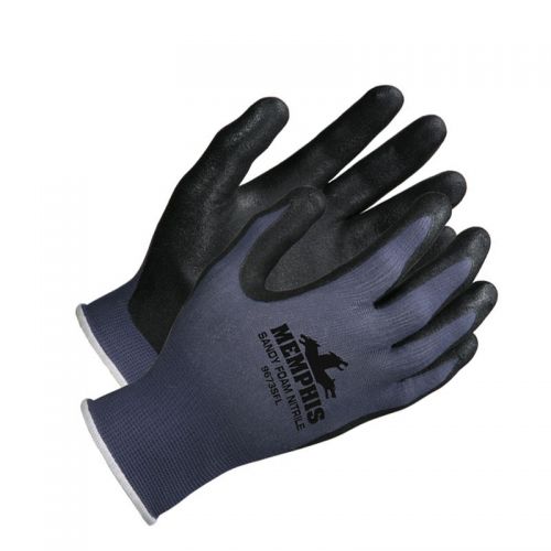 Nitrile Gloves, Black Sandy Foam 