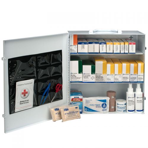 First Aid Cabinet, 100 Person 3-Shelf Industrial