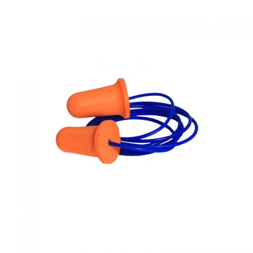 Deviator Bell Shape Foam Earplugs, Corded, NRR 33, 100Pair/BX