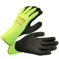 PowerGrab Hi-Viz Green Gloves, Coated Palm/Fingers