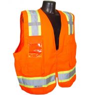 Class 2 Surveyor's Heavy Duty Vest, Orange, Zipper