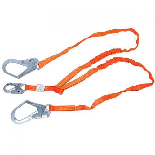 Miller Titan 6 ft. Twin Leg Y-Lanyard, Rebar Hooks