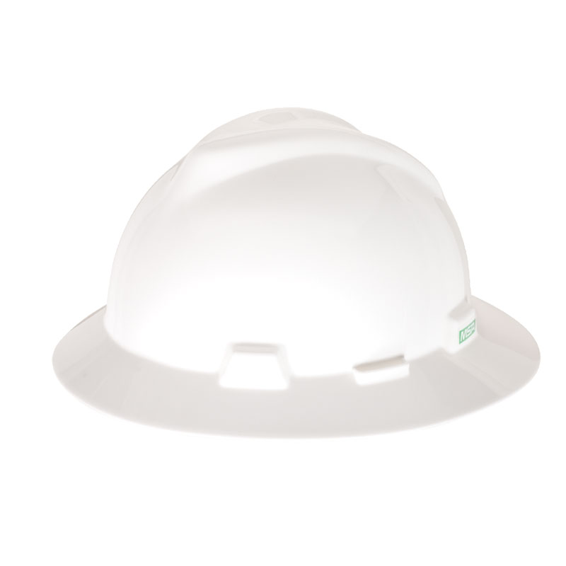 MSA Full Brim Hard Hat w/Ratchet White estore